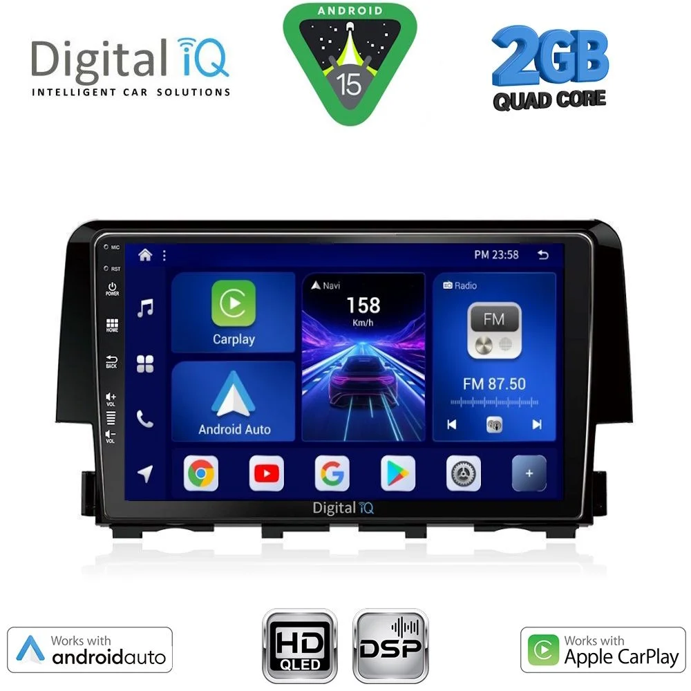 Φωτογραφία προϊόντος: DIGITAL IQ BXC 3191_CPAA (9inc) MULTIMEDIA TABLET for HONDA CIVIC mod. 2016-2021