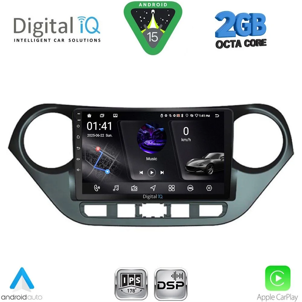 Φωτογραφία προϊόντος: DIGITAL IQ RSF 4224_CPA (9inc) MULTIMEDIA TABLET for HYUNDAI i10 mod. 2014-2020