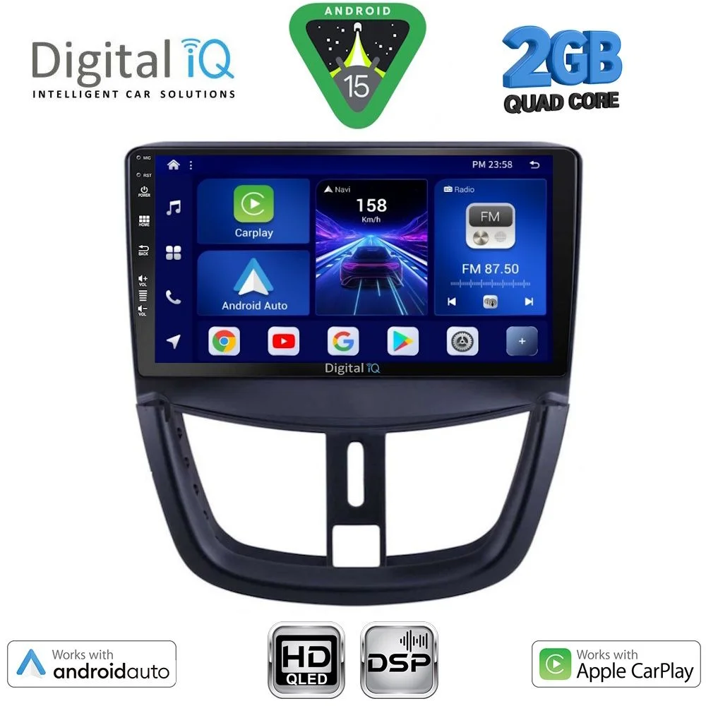 Φωτογραφία προϊόντος: DIGITAL IQ BXC 3507_CPAA (9inc) MULTIMEDIA TABLET for PEUGEOT 207 mod. 2007-2014