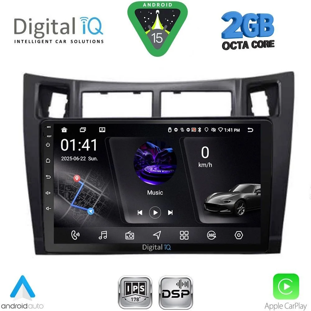Φωτογραφία προϊόντος: DIGITAL IQ RSF 4736BL_CPA (9inc) MULTIMEDIA TABLET for TOYOTA YARIS mod. 2006-2011 (BLACK)
