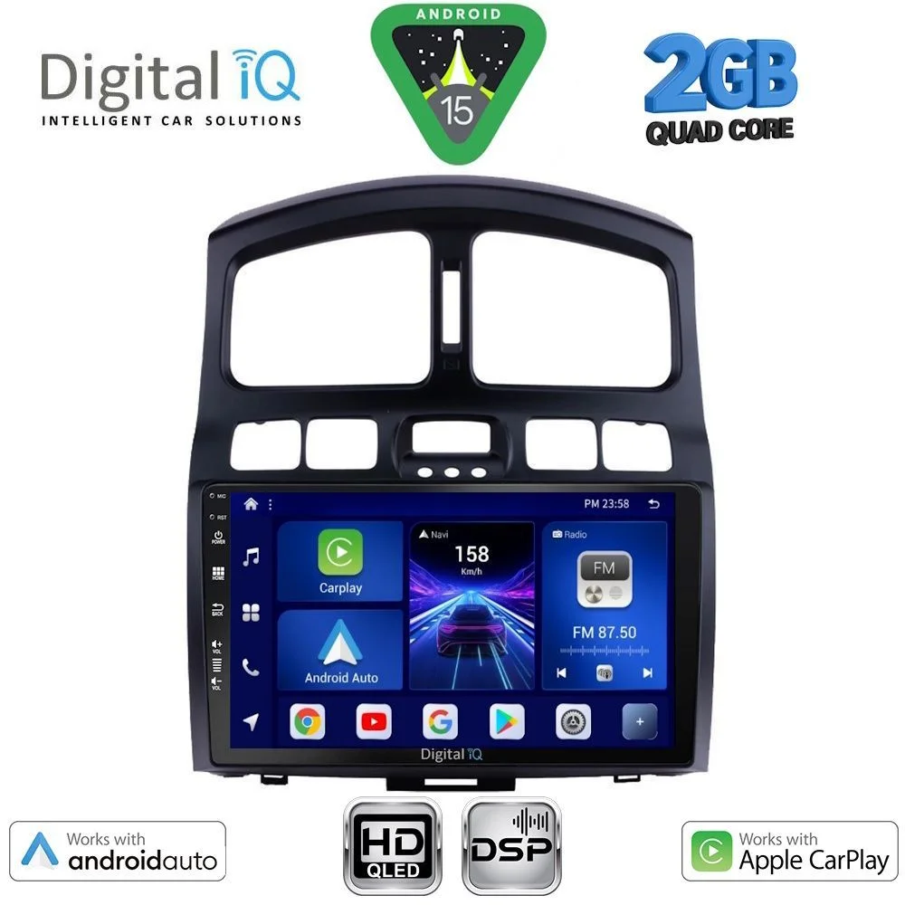 Φωτογραφία προϊόντος: DIGITAL IQ BXC 3236_CPAA (9inc) MULTIMEDIA TABLET for HYUNDAI SANTA FE mod. 2003-2006