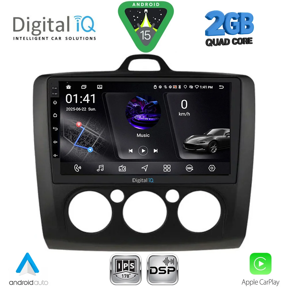 Φωτογραφία προϊόντος: DIGITAL IQ RSF 4156BL_CPA A/C (9inc) MULTIMEDIA TABLET for FORD FOCUS mod. 2005-2012 (BLACK)