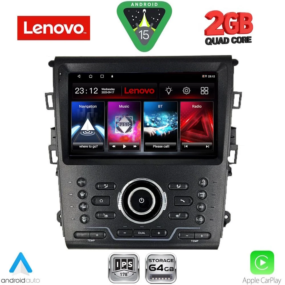 Φωτογραφία προϊόντος: LENOVO LVD 2164_CPA CLIMA (9inc) MULTIMEDIA TABLET for FORD MONDEO mod. 2014-2025