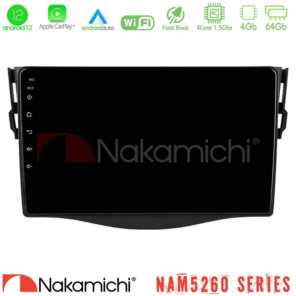 Φωτογραφία προϊόντος: Nakamichi NAM5260 Series 4Core Android12 4+64GB Toyota RAV4 Navigation Multimedia Tablet 9 Με Carplay & Android Auto