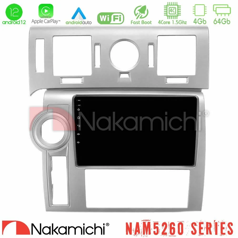 Φωτογραφία προϊόντος: Nakamichi NAM5260 Series 4Core Android12 4+64GB Hummer H2 2008-2009 Navigation Multimedia Tablet 9 Με Carplay & Android Auto