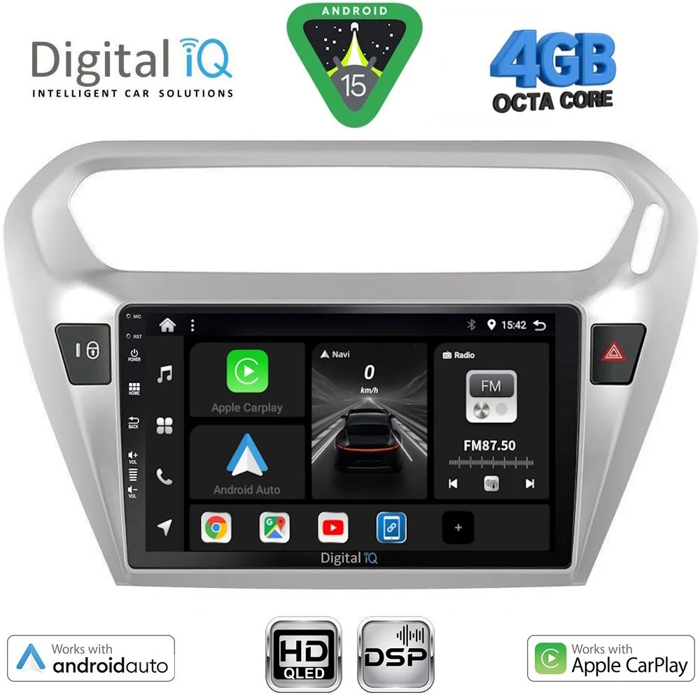 Φωτογραφία προϊόντος: DIGITAL IQ BXF 16511SL_CPAA (9inc) MULTIMEDIA TABLET for CITROEN ELYSEE – PEUGEOT 301 mod. 2013-2026 (SILVER)