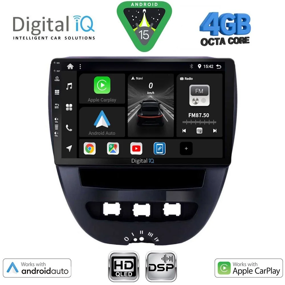 Φωτογραφία προϊόντος: DIGITAL IQ BXF 16707_CPAA (10inc) MULTIMEDIA TABLET for CITROEN C1-PEUGEOT 107-TOYOTA AYGO mod. 2005-2014