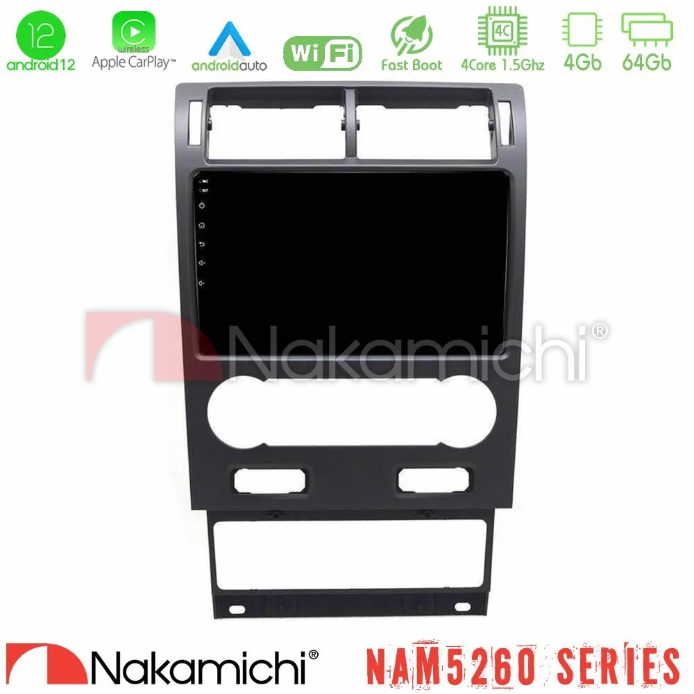 Φωτογραφία προϊόντος: Nakamichi NAM5260 Series 4Core Android12 4+64GB Ford Mondeo 2004-2007 Navigation Multimedia Tablet 9 Με Carplay & Android Auto