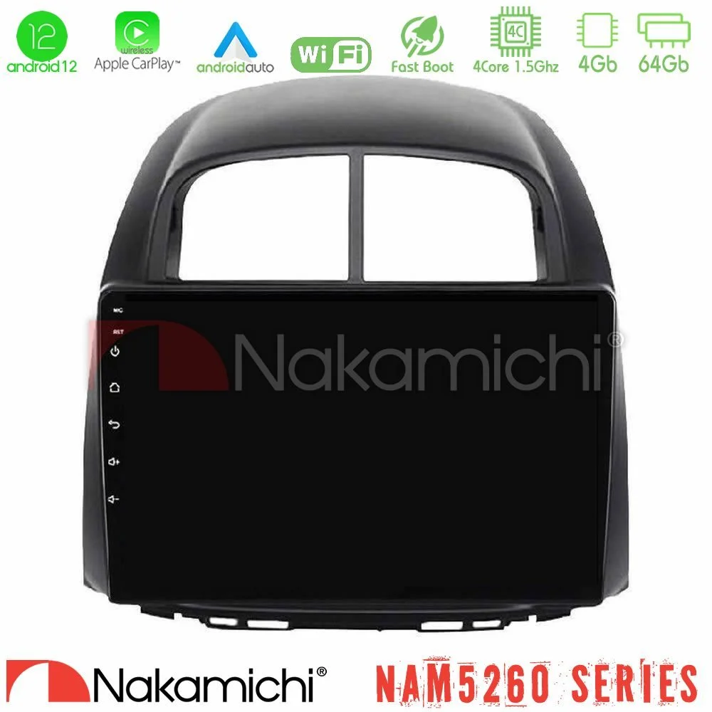 Φωτογραφία προϊόντος: Nakamichi NAM5260 Series 4Core Android12 4+64GB Daihatsu Sirion/Subaru Justy Navigation Multimedia Tablet 10 Με Carplay & Android Auto
