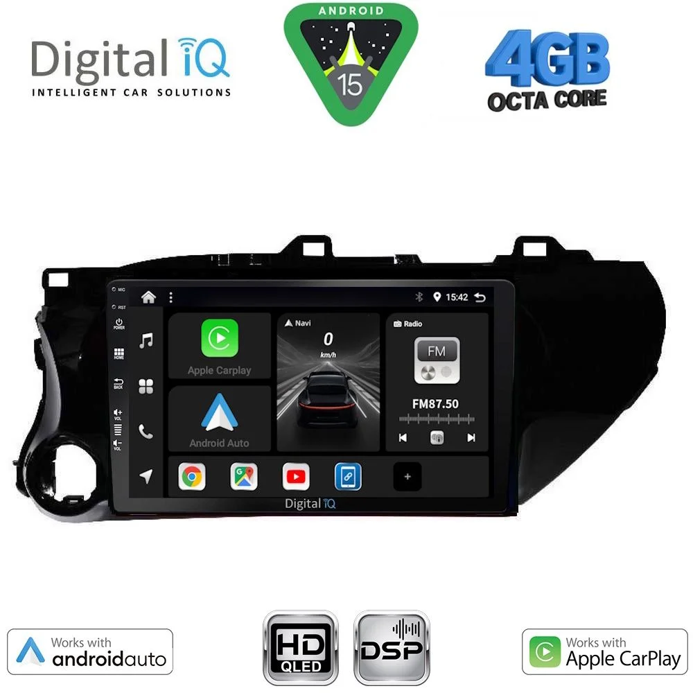 Φωτογραφία προϊόντος: DIGITAL IQ BXF 16721_CPAA (10inc) MULTIMEDIA TABLET for TOYOTA HILUX mod. 2017-2026