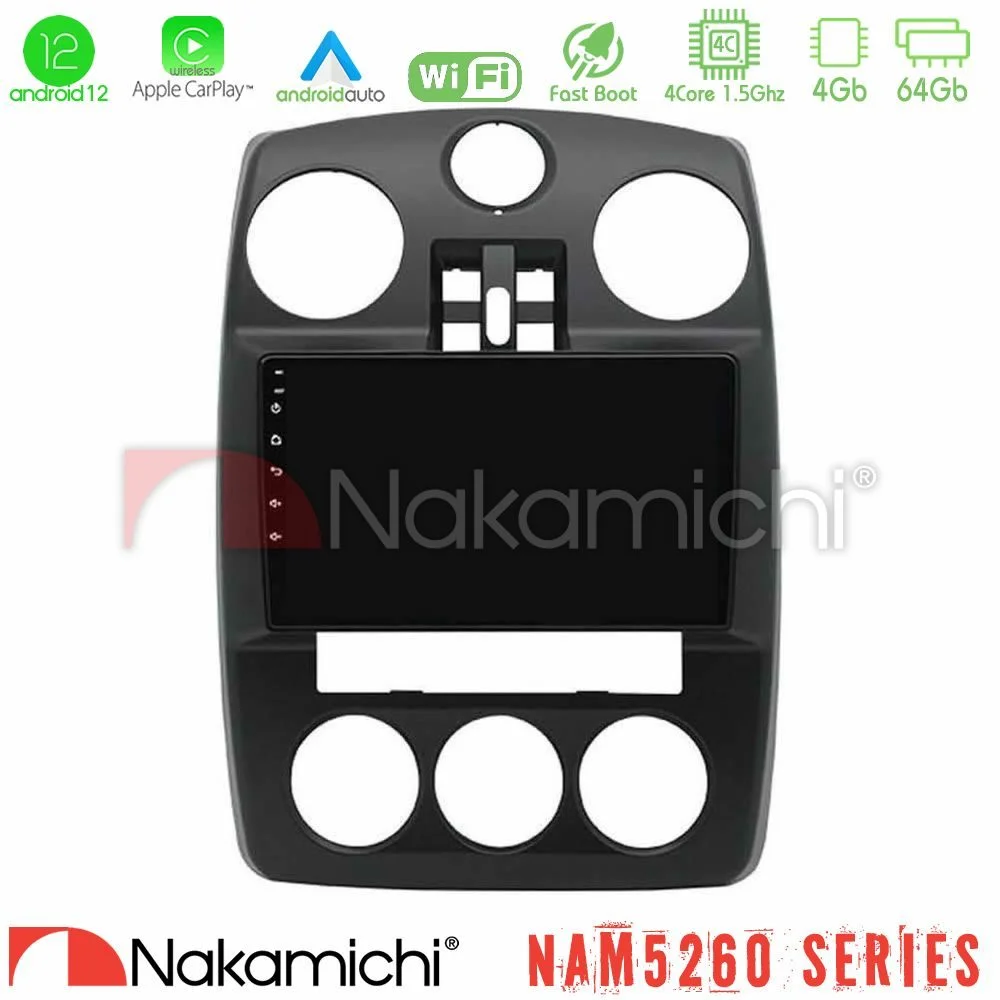 Φωτογραφία προϊόντος: Nakamichi NAM5260 Series Chrysler PT-Cruiser 2000-2005 4Core Android12 4+64GB Navigation Multimedia Tablet 9″ Με Carplay & Android Auto