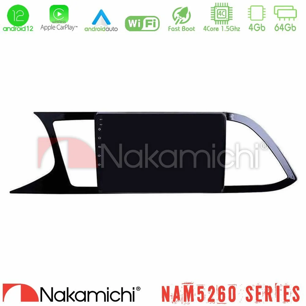 Φωτογραφία προϊόντος: Nakamichi NAM5260 Series 4Core Android12 4+64GB Seat Leon 2013 – 2019 Navigation Multimedia Tablet 9 Με Carplay & Android Auto