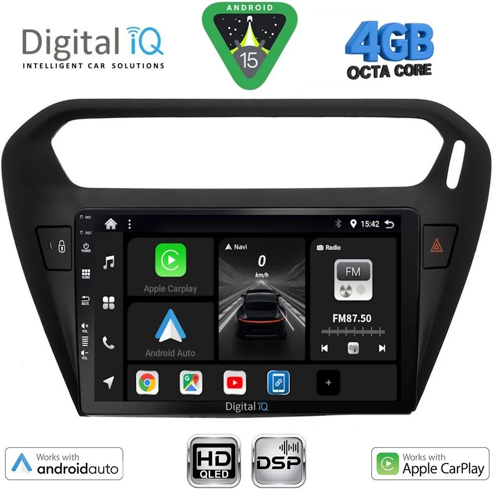 Φωτογραφία προϊόντος: DIGITAL IQ BXF 16511BL_CPAA (9inc) MULTIMEDIA TABLET for CITROEN ELYSEE – PEUGEOT 301 mod. 2013-2026 (BLACK)