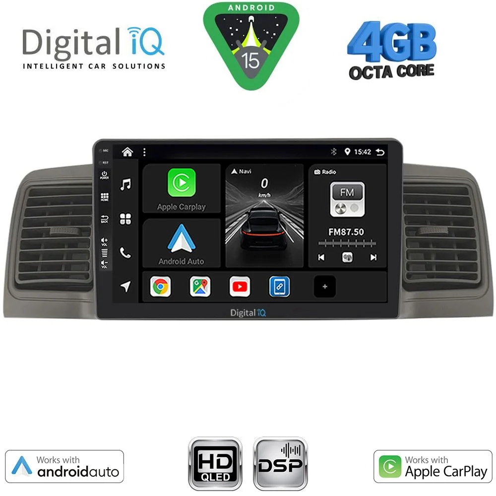 Φωτογραφία προϊόντος: DIGITAL IQ BXF 16712GR_CPAA (9inc) MULTIMEDIA TABLET for TOYOTA COROLLA mod. 2001-2006 (GREY)