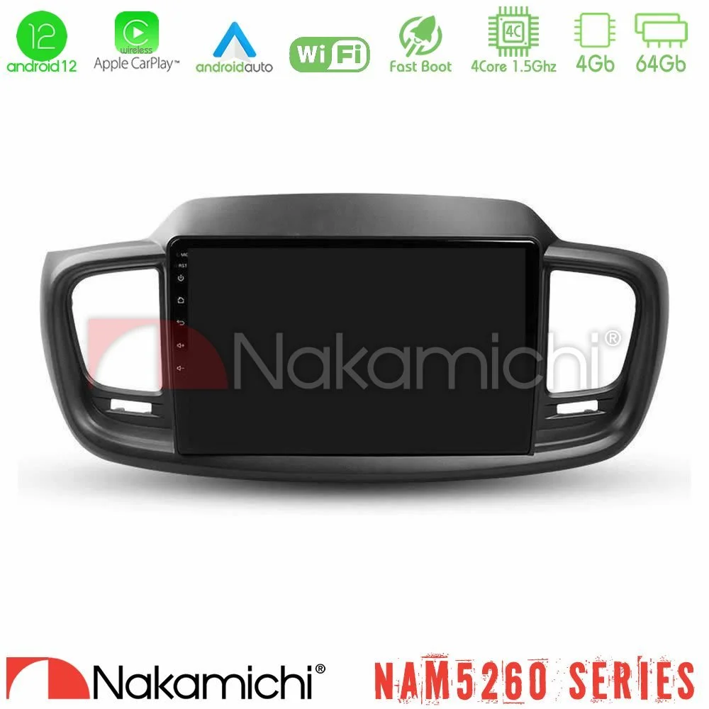 Φωτογραφία προϊόντος: Nakamichi NAM5260 Series 4Core Android12 4+64GB Kia Sorento 2018-2021 Navigation Multimedia Tablet 9 Με Carplay & Android Auto