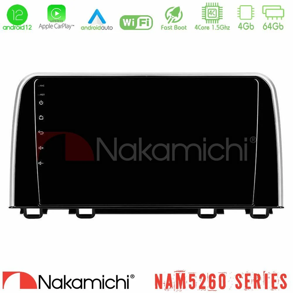 Φωτογραφία προϊόντος: Nakamichi NAM5260 Series 4Core Android12 4+64GB Honda CR-V 2019-> Navigation Multimedia Tablet 10 Με Carplay & Android Auto