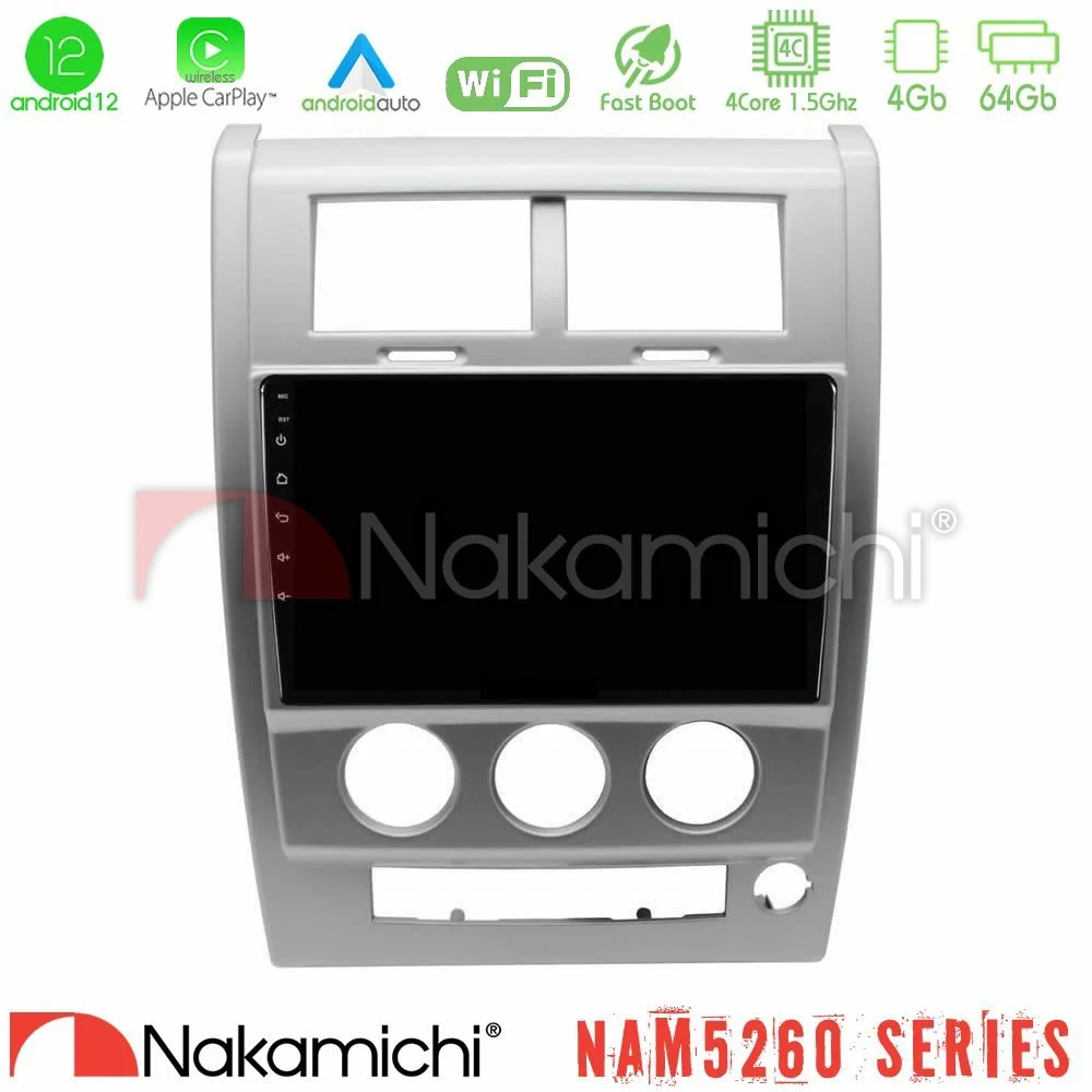 Φωτογραφία προϊόντος: Nakamichi NAM5260 Series 4Core Android12 4+64GB Jeep Cherokee (KK) 2008-2012 Navigation Multimedia Tablet 10 Με Carplay & Android Auto