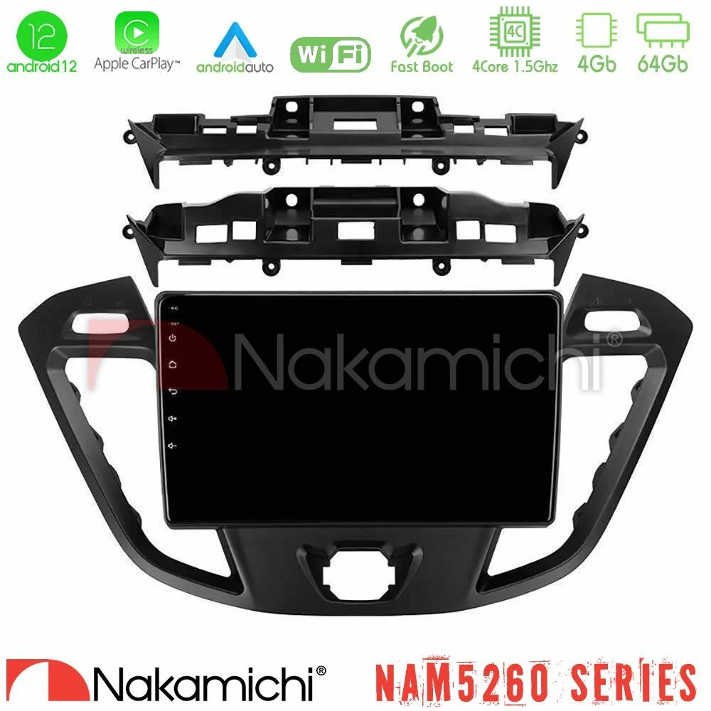 Φωτογραφία προϊόντος: Nakamichi NAM5260 Series 4Core Android12 4+64GB Ford Transit Custom/Tourneo Custom Navigation Multimedia Tablet 9 Με Carplay & Android Auto