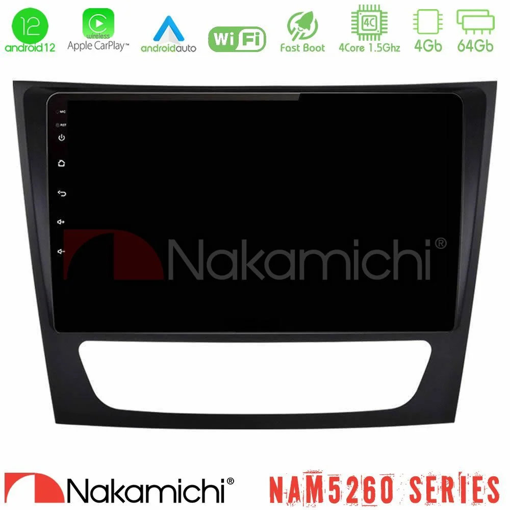 Φωτογραφία προϊόντος: Nakamichi NAM5260 Series 4Core Android12 4+64GB Mercedes E Class / CLS Class Navigation Multimedia Tablet 9 Με Carplay & Android Auto