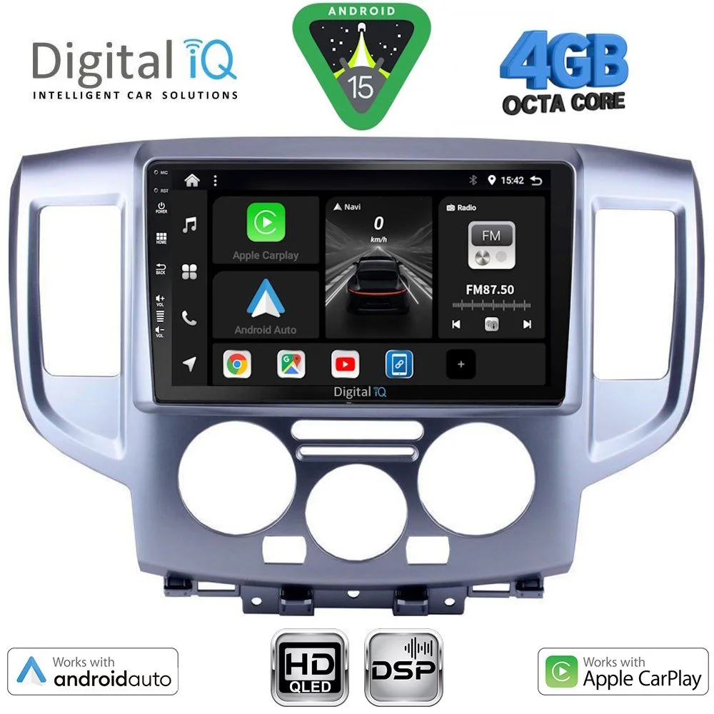 Φωτογραφία προϊόντος: DIGITAL IQ BXF 16458SL_CPAA (9inc) MULTIMEDIA TABLET for NISSAN NV 200 mod. 2009-2020 (SILVER)