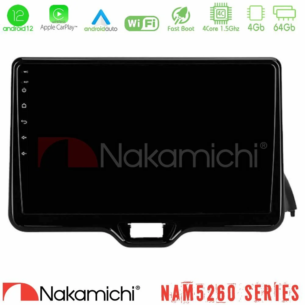 Φωτογραφία προϊόντος: Nakamichi NAM5260 Series 4Core Android12 4+64GB Toyota Yaris 2020-> Navigation Multimedia Tablet 10 Με Carplay & Android Auto