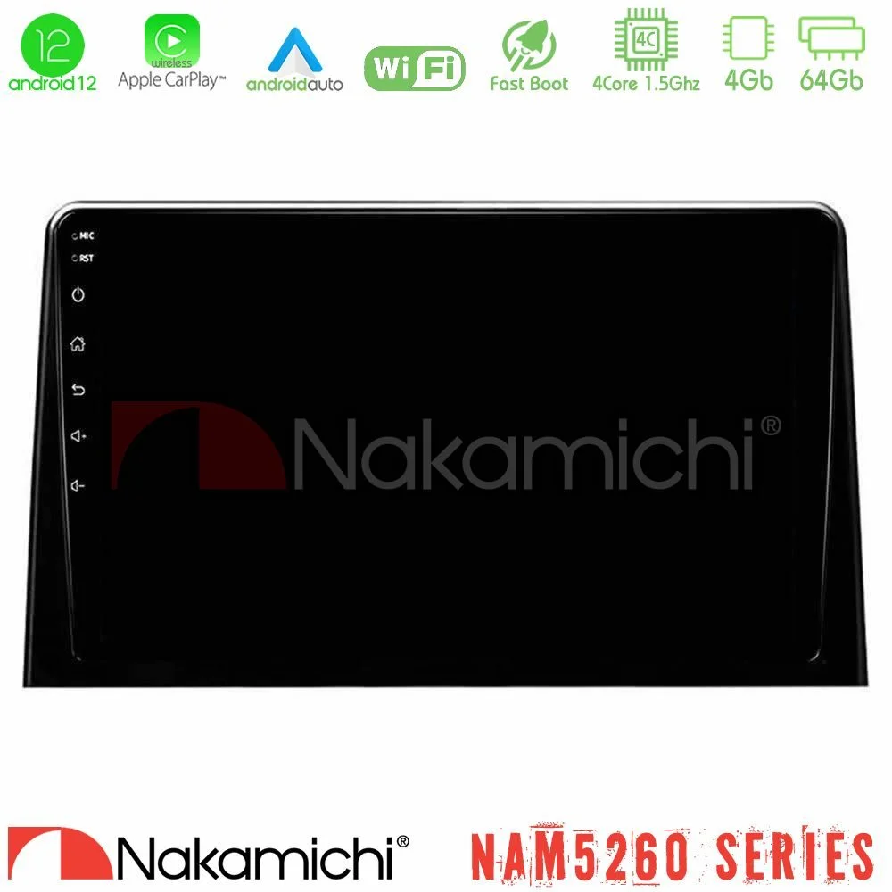 Φωτογραφία προϊόντος: Nakamichi NAM5260 Series 4Core Android12 4+64GB Peugeot Partner / Citroen Berlingo 2020-> Navigation Multimedia Tablet 10 Με Carplay & Android Auto