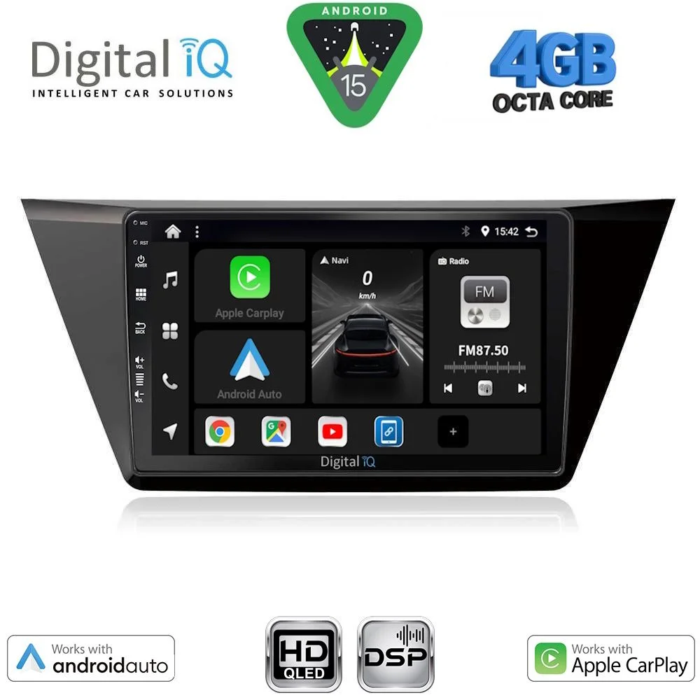 Φωτογραφία προϊόντος: DIGITAL IQ BXF 16769_CPAA (10inc) MULTIMEDIA TABLET for VW TOURAN mod. 2016-2026