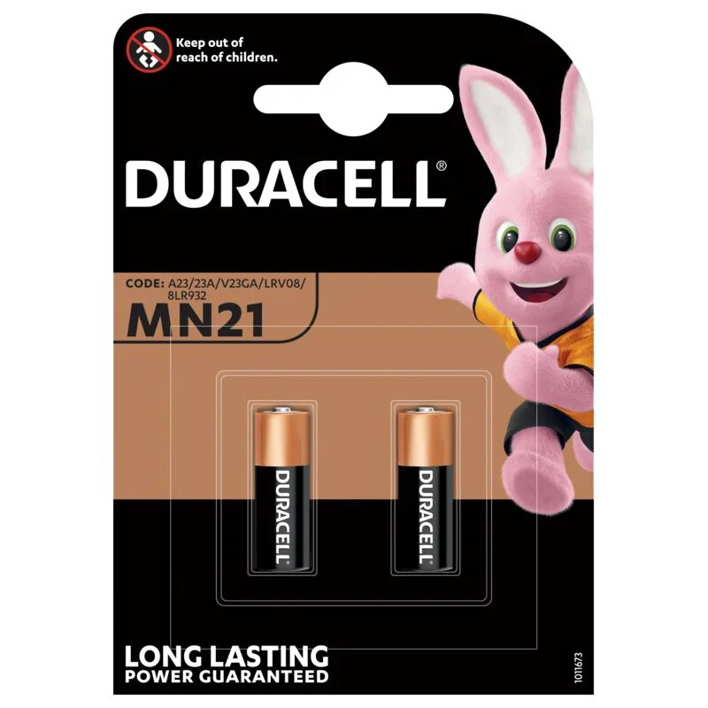 Φωτογραφία προϊόντος: Μπαταρία Αλκαλική Duracell MN21 size A23/V23GA/LRV08/8LR932 12V Τεμ. 2
