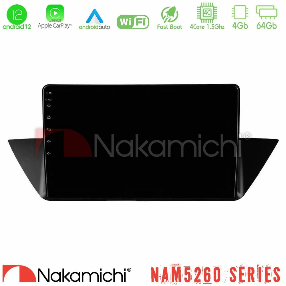 Φωτογραφία προϊόντος: Nakamichi NAM5260 Series 4Core Android12 4+64GB BMW Χ1 E84 Navigation Multimedia Tablet 10 Με Carplay & Android Auto