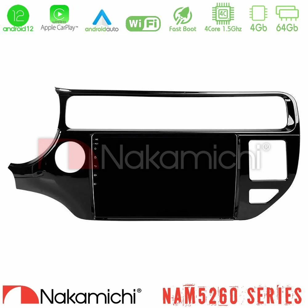 Φωτογραφία προϊόντος: Nakamichi NAM5260 Series 4Core Android12 4+64GB Kia Rio 2015-2017 Navigation Multimedia Tablet 9 Με Carplay & Android Auto