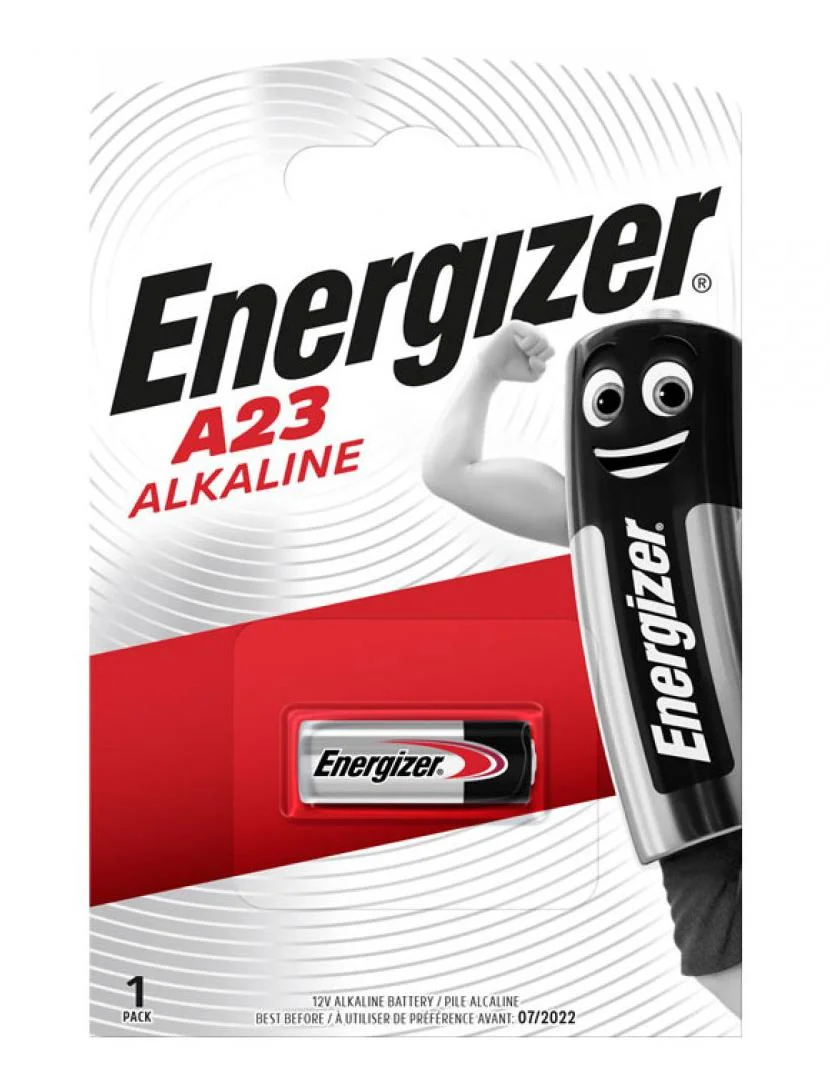 Φωτογραφία προϊόντος: Μπαταρία Αλκαλική Energizer A23/23A/23GA/A23/E23A/GP23A/K23A/L1028/LR23A/LRV08/LRVO8/MN21/MS21/V23/V23GA/VR22 12V Τεμ. 1