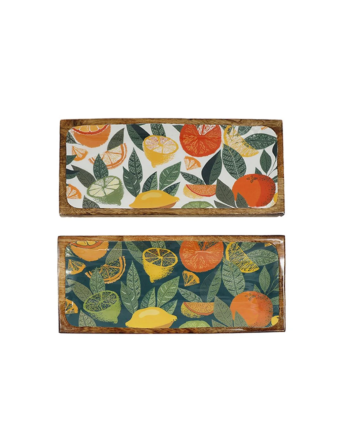 Φωτογραφία προϊόντος: Plastona Πιατέλα mango enamel Λεμόνια/2σχέδια 40x19cm
