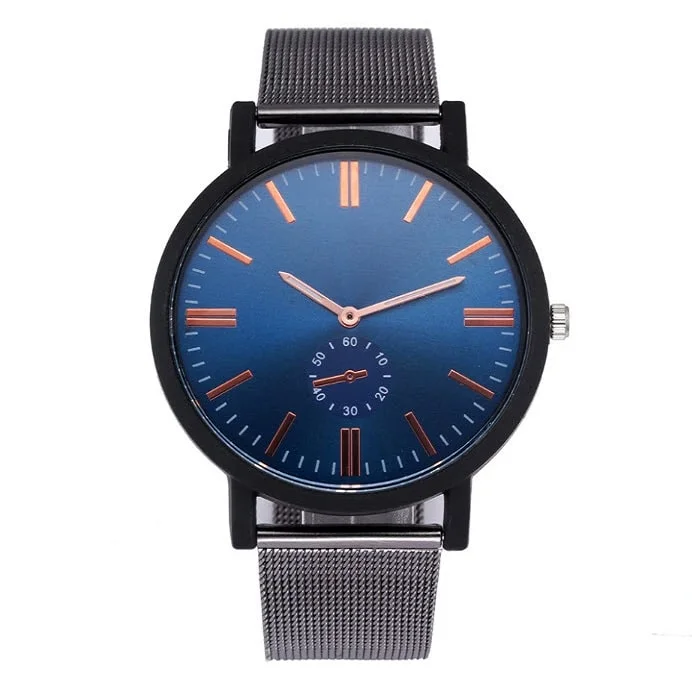 Φωτογραφία προϊόντος: ΡΟΛΟΙ Ανδρικό quartz blue,λουράκι ατσάλι,GENEVA Casual A03A79-44-02