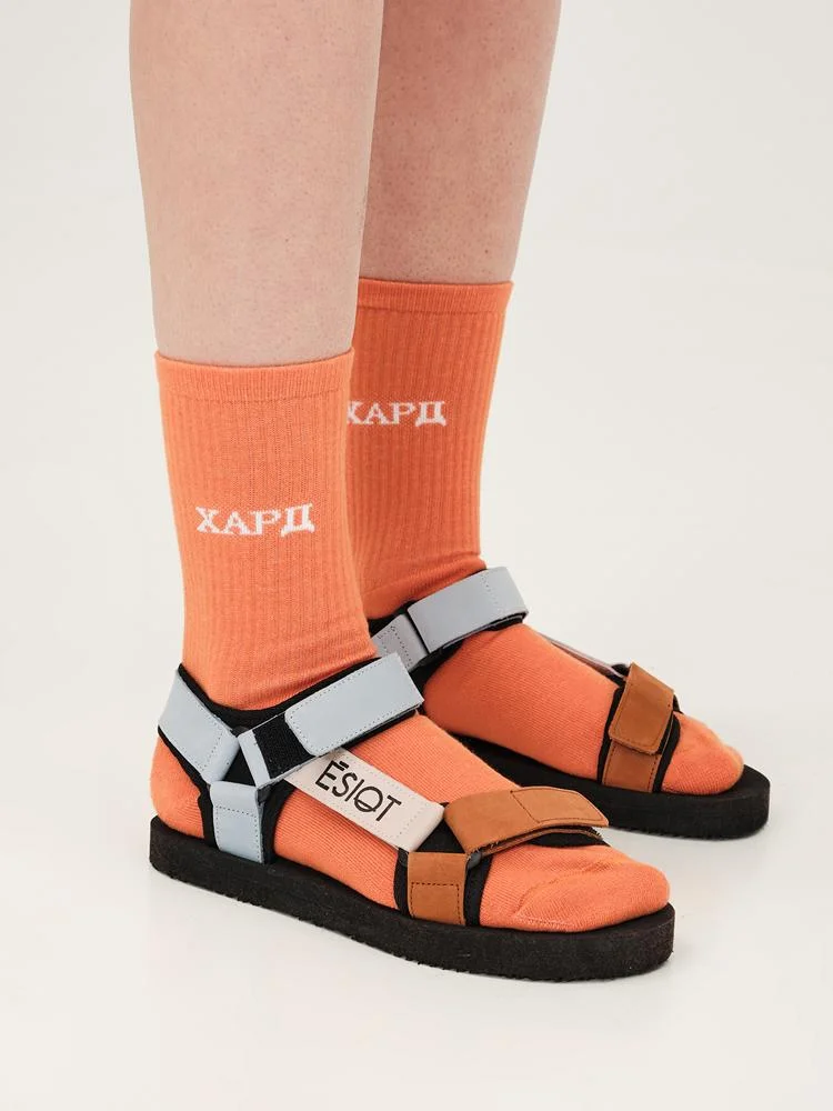 Φωτογραφία προϊόντος: Socks burned orange HARD CLOTHING