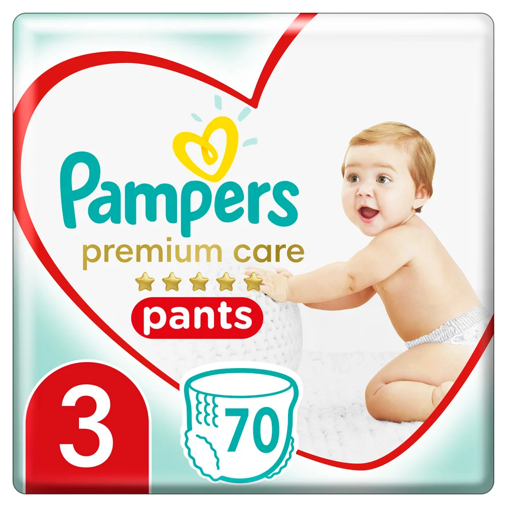 Φωτογραφία προϊόντος: PAMPERS Πάνες Premium Care Pants Jumbo Pack No3 (6-11kg) 70τμχ.