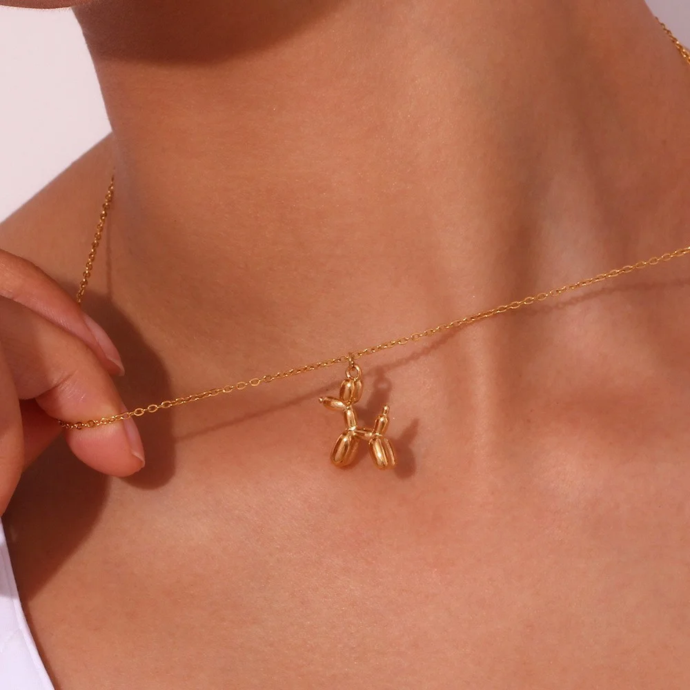 Φωτογραφία προϊόντος: ELUNA Dog Necklace Gold-Χρυσό Κολιέ Balloon Dog