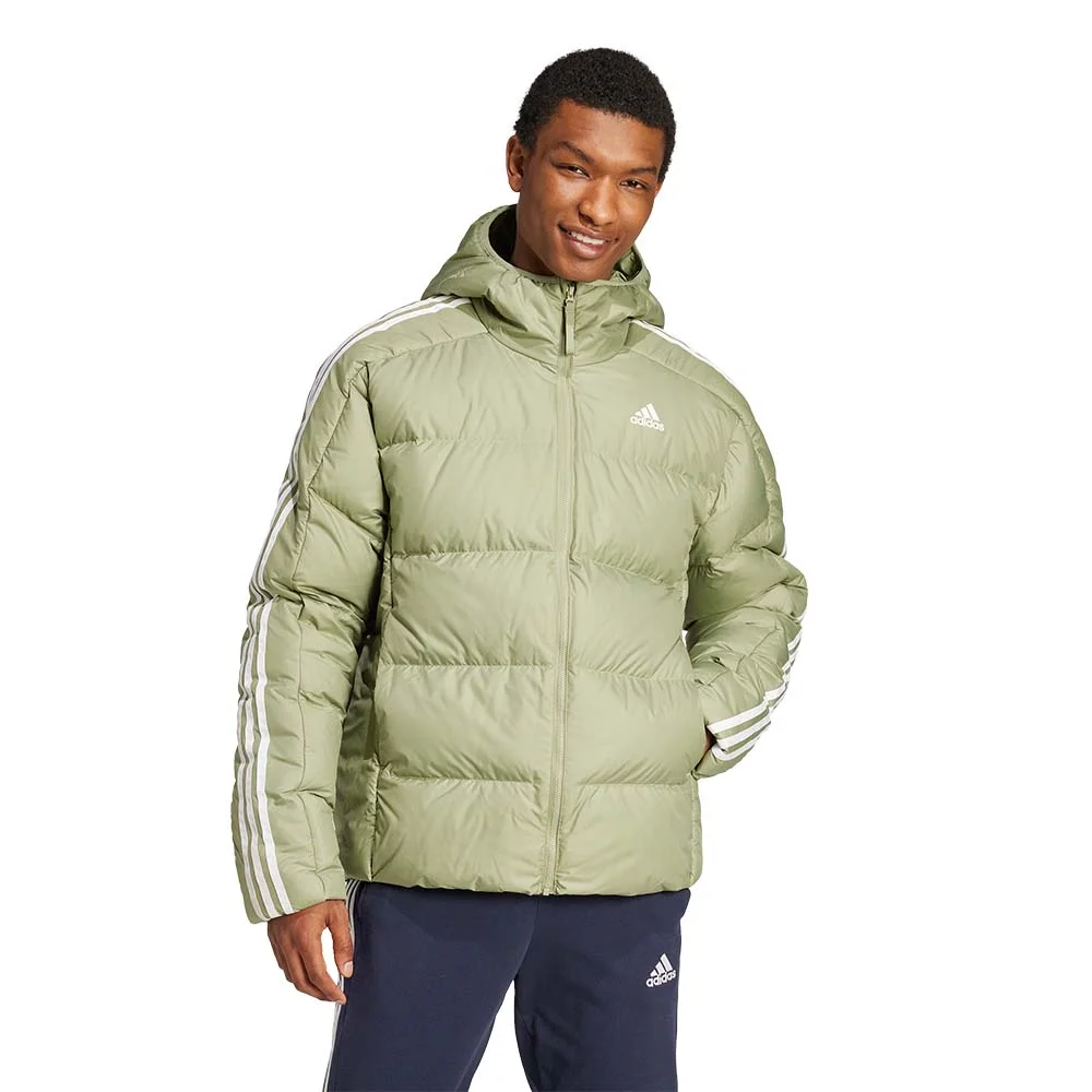 Φωτογραφία προϊόντος: adidas Sportswear Men's Essentials 3Stripes Midweight Down Jacket Λαδί IX8905 (adidas Sportswear)