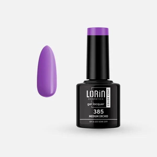 Φωτογραφία προϊόντος: Lorin Cosmetics Lorin Gel Lacquer Ημιμόνιμο Βερνίκι 8ml. #385 (Medium Orchid)