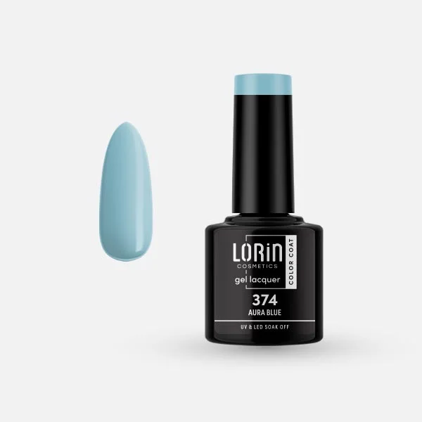 Φωτογραφία προϊόντος: Lorin Cosmetics Lorin Gel Lacquer Ημιμόνιμο Βερνίκι 8ml. #374 (Aura Blue)
