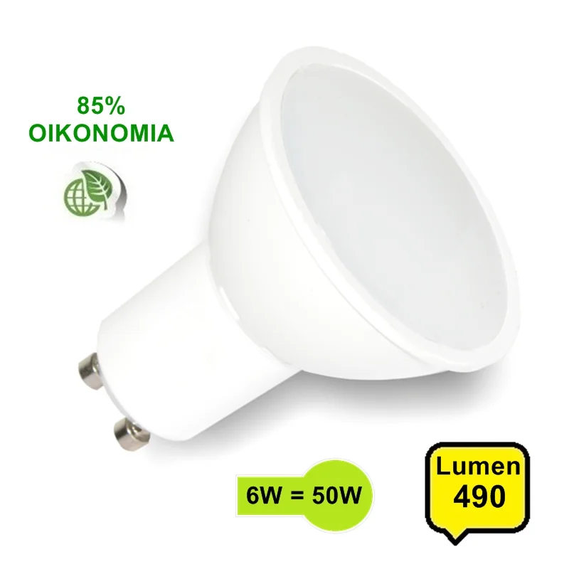 Φωτογραφία προϊόντος: RED POINT Λάμπα Spot Led GU10 6 Watt 120° Φώς Ημέρας 590 lm 29129