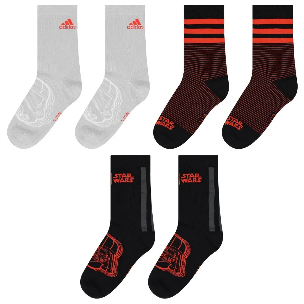 Φωτογραφία προϊόντος: Adidas new Adidas Παιδικές Κάλτσες Black & Grey Star Wars Logo Socks (3-Pack IW1101