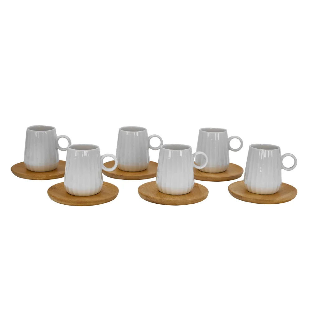 Φωτογραφία προϊόντος: Liberta RIPPLE ΚΟΥΠΑ ESPRESSO SET 6ΤΜΧ 26x23x6cm ΠΟΡΣΕΛΑΝΗ ΛΕΥΚΟ ΦΥΣΙΚΟ BAMBOO - ΠΟΡΣΕΛΑΝΗ - BAMBOO - 26Μx23Πx6Υ