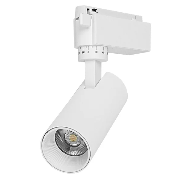 Φωτογραφία προϊόντος: Globostar S-40012 Μονοφασικό Bridgelux COB LED Λευκό Φωτιστικό Σποτ Ράγας 10W 230V 1200lm 30° Θερμό Λευκό 3000k