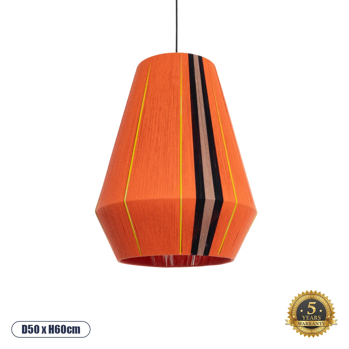 Φωτογραφία προϊόντος: GLOBOSTAR® SALERNO 02337 Boho Κρεμαστό Φωτιστικό Οροφής με Ντουί 1 x E27 AC 220-240V IP20 - Πολύχρωμο - Μ50 x Π50 x Υ60cm