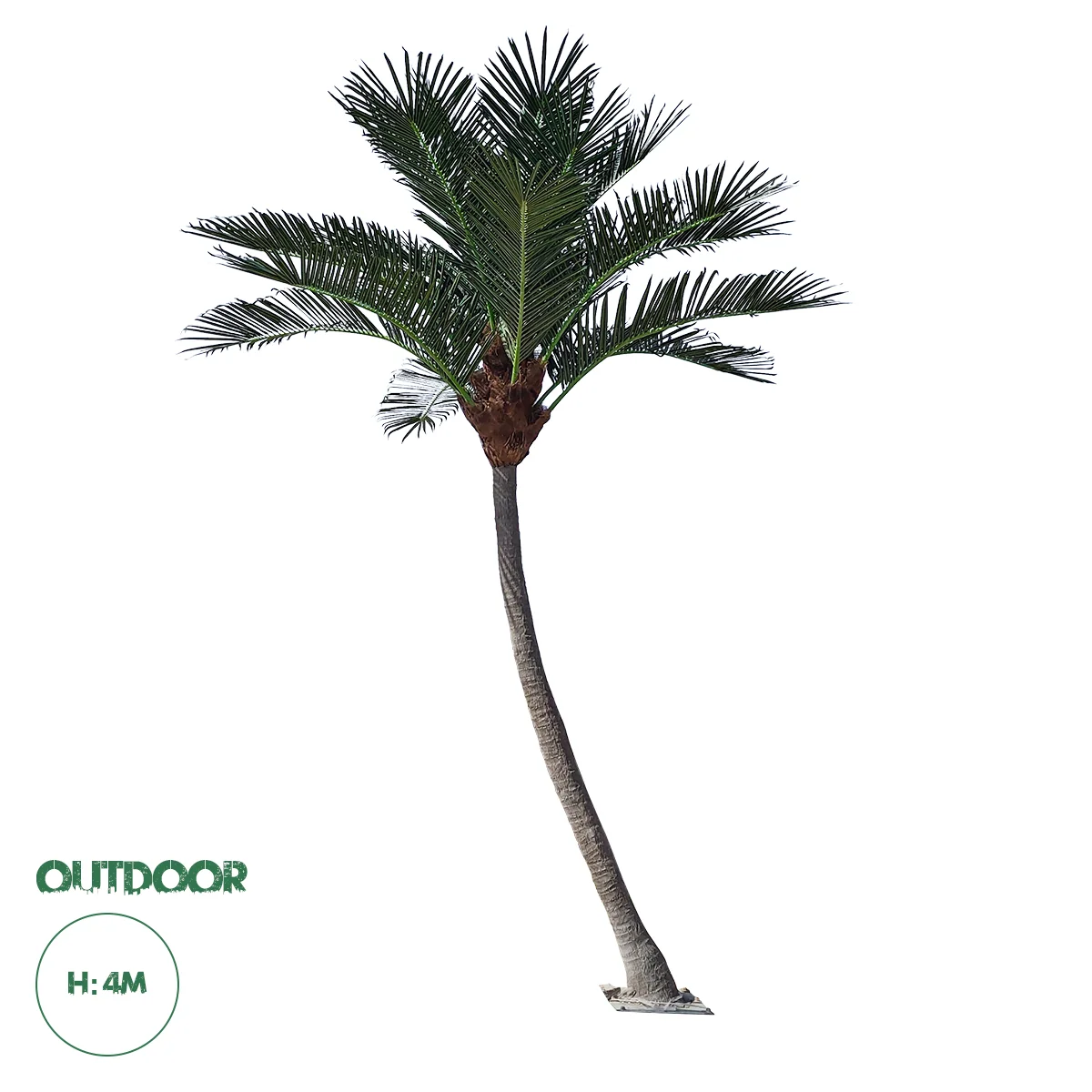 Φωτογραφία προϊόντος: GloboStar® Artificial Garden CURVED COCONUT PALM TREE 20443 Τεχνητό Διακοσμητικό Κυρτό Φοινικόδεντρο Κοκοφοίνικας Εξωτερικού Χώρου IP68 UV Certified Protection Υ400cm
