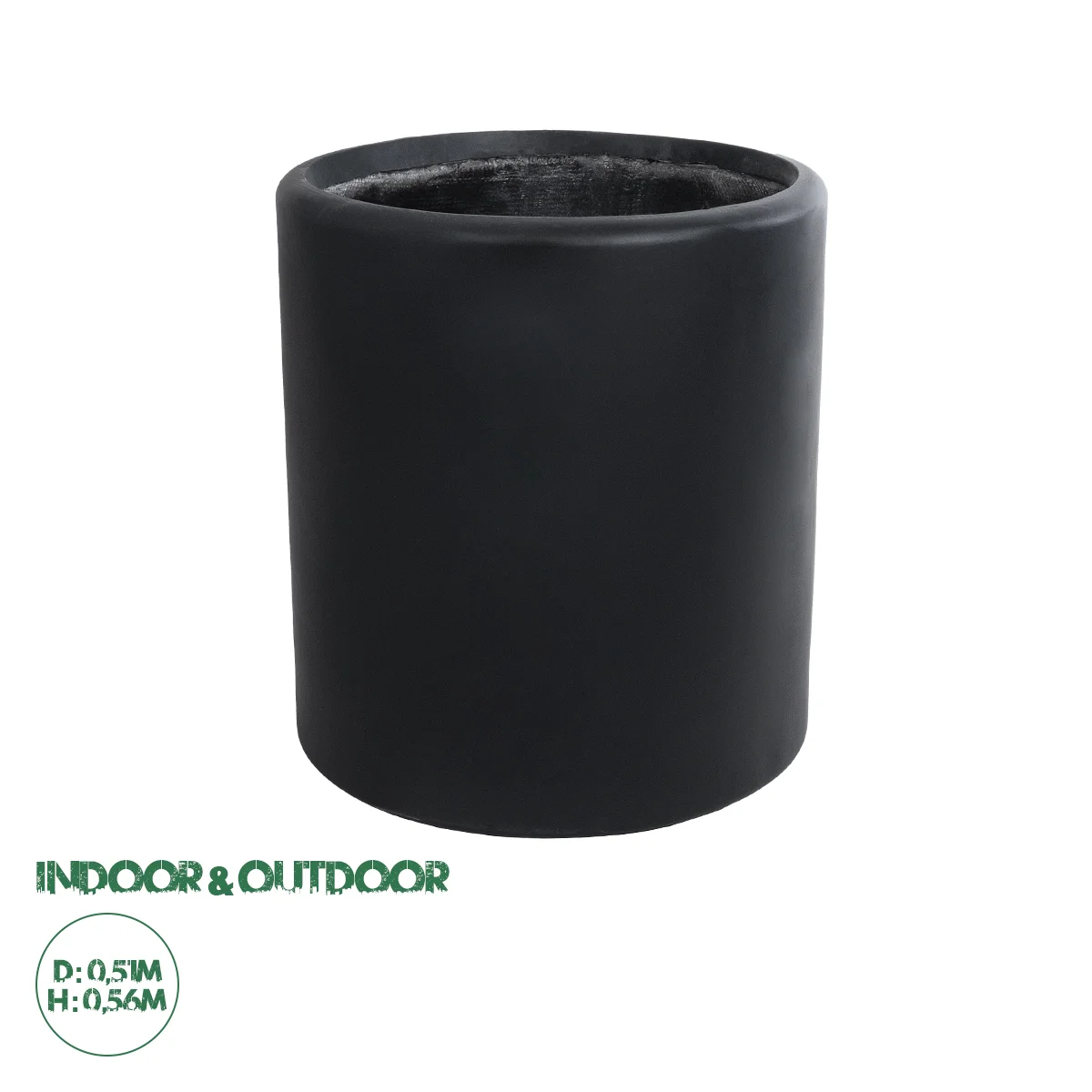Φωτογραφία προϊόντος: GloboStar® Artificial Garden PUEBLA 20699 Διακοσμητικό Πολυεστερικό Τσιμεντένιο Κασπώ Γλάστρα - Flower Pot Μαύρο Φ51 x Υ56cm