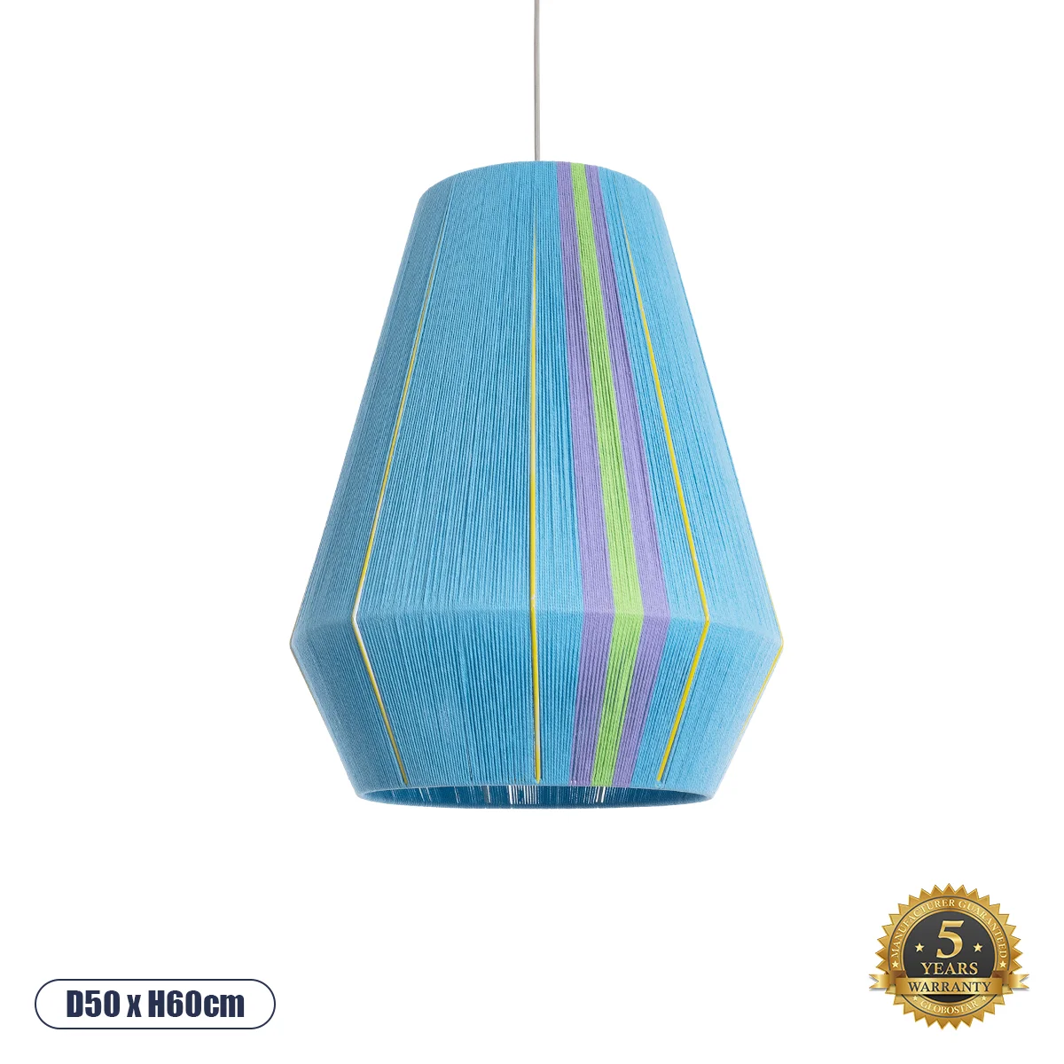 Φωτογραφία προϊόντος: GLOBOSTAR® SALERNO 02336 Boho Κρεμαστό Φωτιστικό Οροφής με Ντουί 1 x E27 AC 220-240V IP20 - Πολύχρωμο - Μ50 x Π50 x Υ60cm