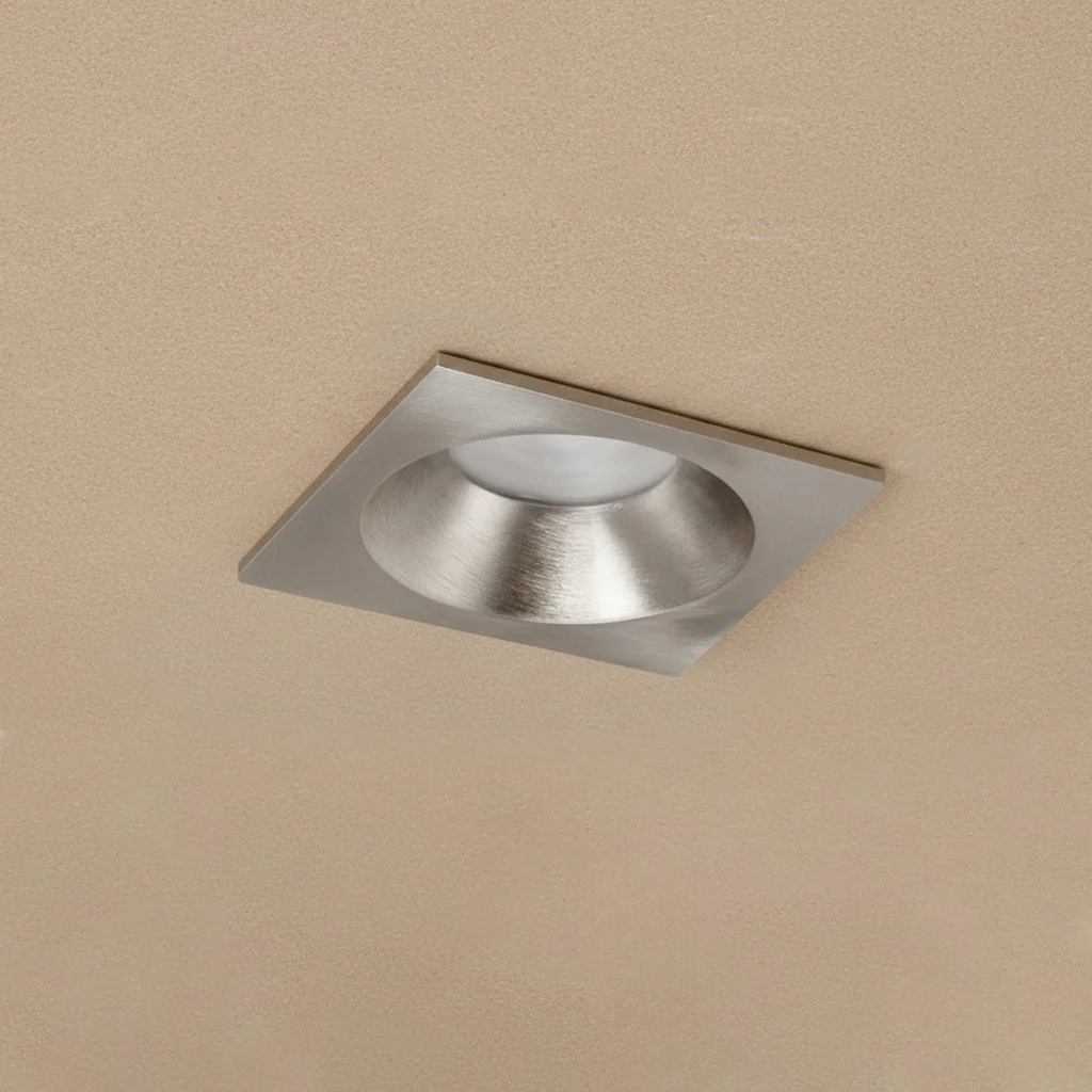 Φωτογραφία προϊόντος: Globostar kelvo® EPSILON KLV-101-0049 Χωνευτό Φωτιστικό Downlight Σποτ Μπάνιου για Λάμπα MR16 με Ντουί GU10 AC 220-240V Αδιάβροχο IP65 - Νίκελ Βούρτσας - Μ8.5 x Π8.5 x Υ4.4cm / Q7.5cm x 7.5c