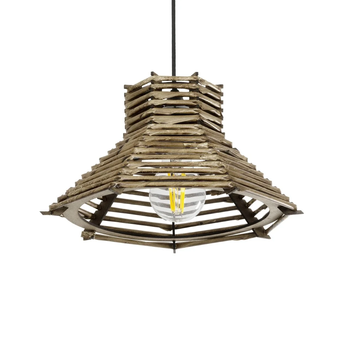 Φωτογραφία προϊόντος: GLOBOSTAR® JUTTI 205-0042 Boho Κρεμαστό Φωτιστικό Οροφής με Ντουί 1 x E27 AC 220-240V IP20 - Μπεζ - M26 x Π26 x Υ15cm