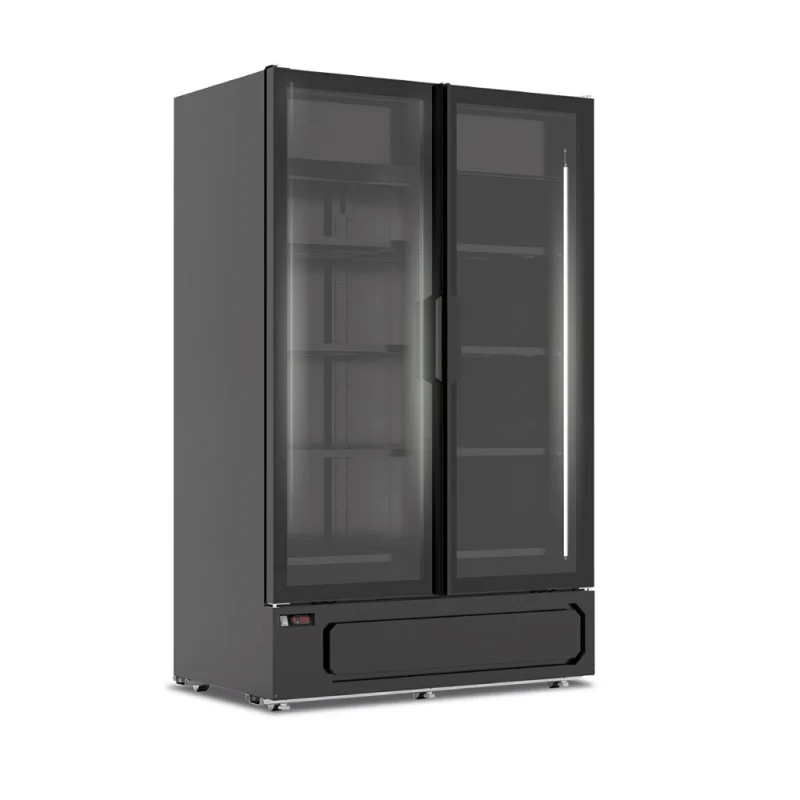 Φωτογραφία προϊόντος: KlimaItalia MILANO 1270 BLK Βιτρίνα συντήρησης διπλή με ανοιγόμενες πόρτες 1215 lt
